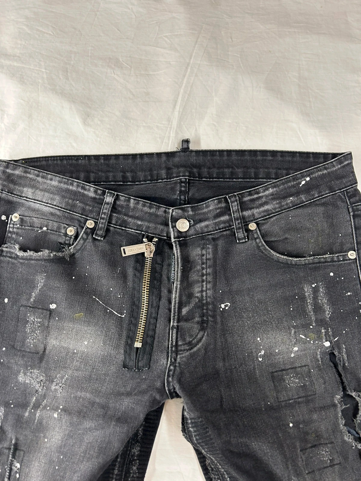 Jean rasgado preto dsquared2 tamanho 50 – photo 3